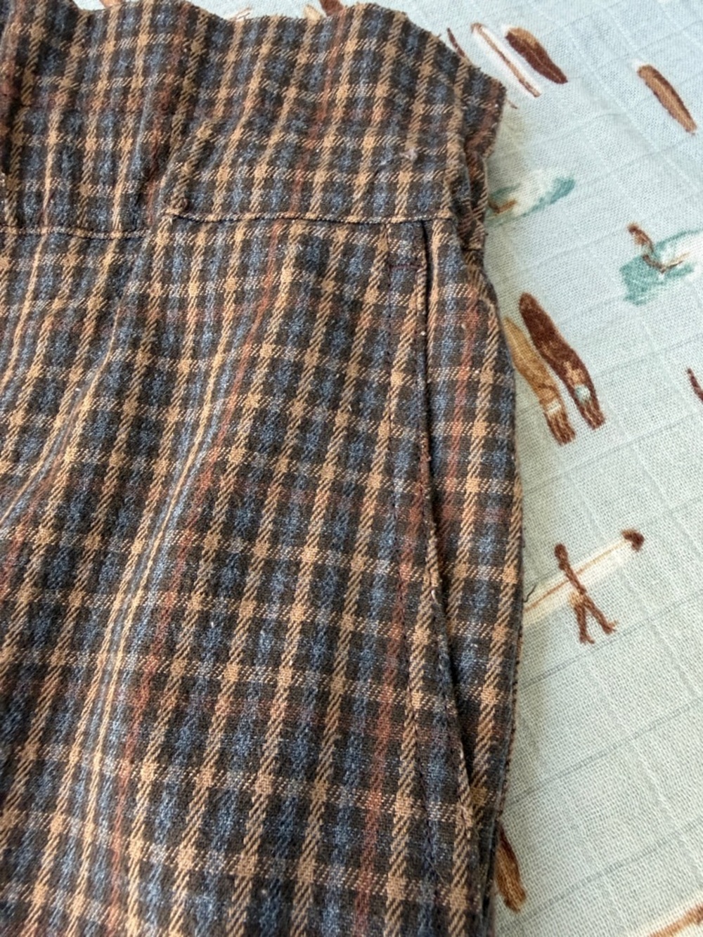 Madewell Brown and Gray Plaid pants - Picture 4 of 11